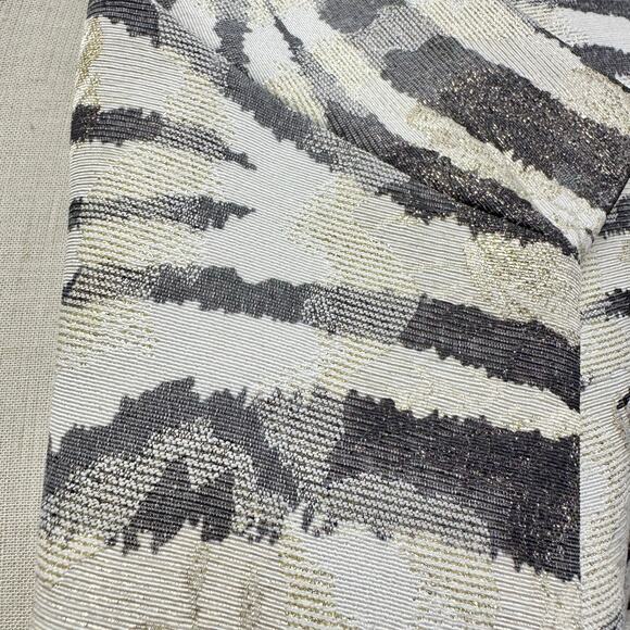 Caché Jacquard Blazer Size 10 Metallic Zebra Floral Print Longline Vintage Y2k - Picture 9 of 16